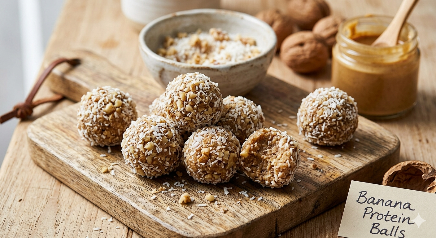 ๐ฅ Banana Protein Balls with Peanut Butter